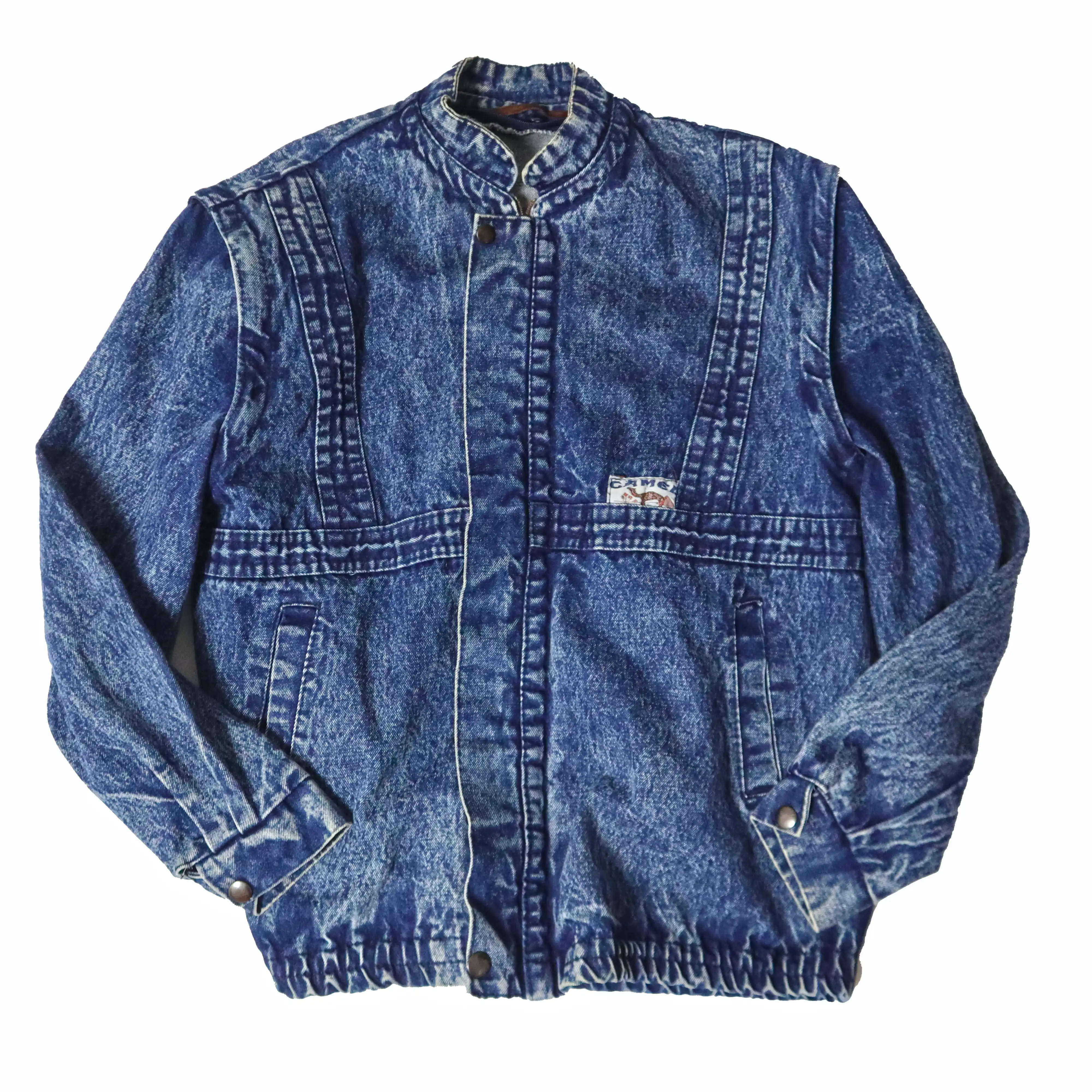 Camel 90s Vintage Women’s Denim Jacket – 2-in-1 Style